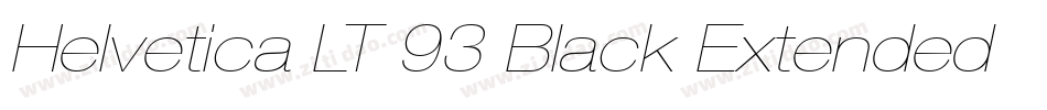 Helvetica LT 93 Black Extended Oblique字体转换